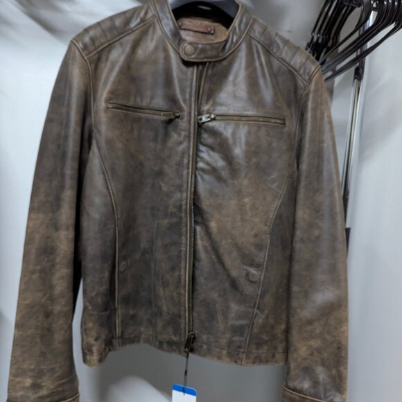 FRYE Genuine Leather Moto Jacket